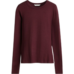 H&M Ribbed Top - Burgundy