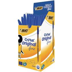 Bic Cristal Original Fine Ballpoint Pen Blue 50-pack