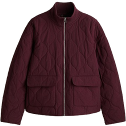 H&M Oversized Quilted Jacket - Burgundy