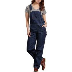 Dickies Women's Relaxed Fit Bib Overalls Dark Indigo