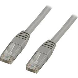 Deltaco Cat5e U/UTP 100MHz RJ45 - RJ45 M-M Grey 3m