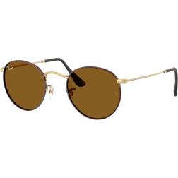 Ray-Ban Round Metal RB3447 927533 - Matte Havana On Matte Arista Gold