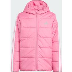 adidas Essentials 3-Stripes Vadderad Jacka För Barn - Pink Fusion White