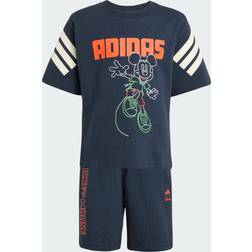 adidas Disney Mickey Mouse T-Shirtset Aurora - Ink/Off White/Impact Orange