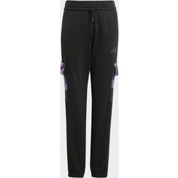 adidas Junior Seasonal Essentials Camo French Terry Cargo Joggers - Black/White (JW2472)