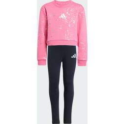 adidas Little Girls Everyday Glam Set För Barn - Pink Fusion Silver Metallic