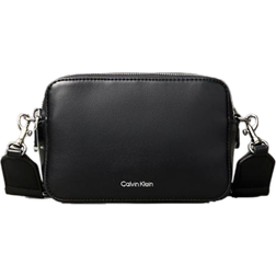 Calvin Klein Convertible 2 Strap Crossbody Camera Bag - Black/Old Silver