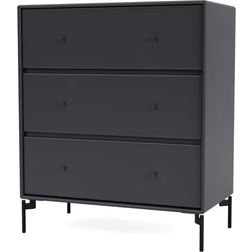 Montana Furniture Carry with Legs Anthracite/Black Chest of Drawer 69.6x82.2cm