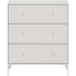 Montana Furniture Carry with Leg Metal Nordic/White Chest of Drawer 69.6x82.2cm