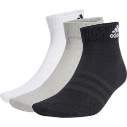adidas Thin and Light Ankle Socks 3-pack - Medium Grey Heather/White/Black
