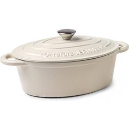 Orrefors Jernverk Cast Iron Oval Cream White med lock 3.5 L