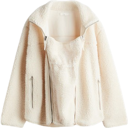 H&M MAMA Before & After Shearling Jacket Cream