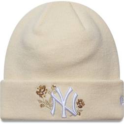 New Era York Yankees MLB Sequin Rose Cream Cuff Knit Beanie Hat - Rose Cream