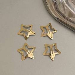 Shein Gold Metal Star Hair Clips Set