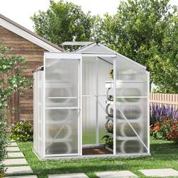 Living and Home 4ft À 6ft Polycarbonate Aluminium Greenhouse Aluminum