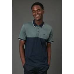 Tom's of Maine Colourblock Polo Shirt - Khaki Navy
