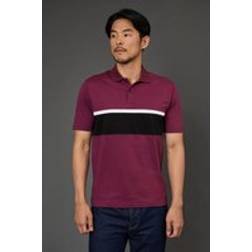 Burton Burgundy Chest Stripe Polo Shirt - Mens