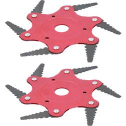 2Pcs Trimmer Head 6 Teeth Manganese Alloy Weedeater Cutter Blades