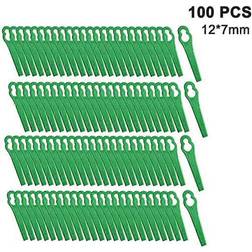 Kikidex 100 Pcs Plastic Grass Trimmer Blades