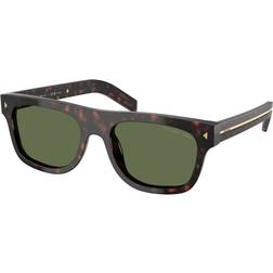 Prada PR B12S Polarized Sköldpaddemönstradeshell Solglasögon Acetat - Grön