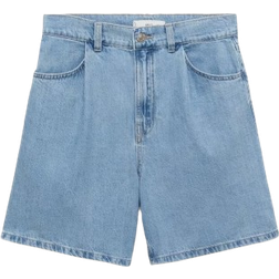 Mango Straight Shorts With Rolled Jeansshorts - Open Blue