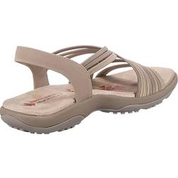 Skechers Womens Reggae Slim Simply Stretch Sandals Natural Grey