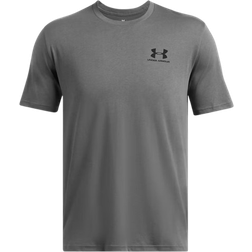 Under Armour Men's Left Chest Logo Short Sleeve - Castlerock/Black
