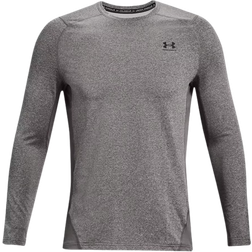 Under Armour Men's ColdGear Fitted Crew - Charcoal Light Heather/Black