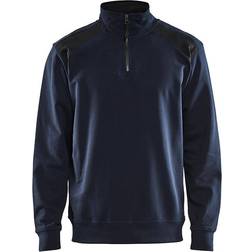 Blåkläder Half Zip 2-Tone Sweatshirt Dark Navy/Black