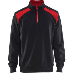 Blåkläder Half Zip 2-Tone Sweatshirt Black/Red
