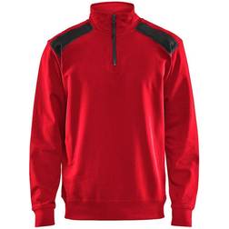 Blåkläder Half Zip 2-Tone Sweatshirt Red/Black