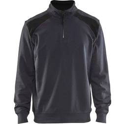 Blåkläder Half Zip 2-Tone Sweatshirt Mid Grey/Black