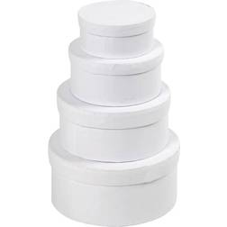 Creativ Company Diy runde æsker, hvide, 4stk
