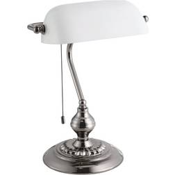 Eglo Banker Desk Lamp White Smoky Nickel Bordslampa