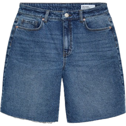 Vero Moda Cleo Long Shorts - Blue/Medium Blue Denim