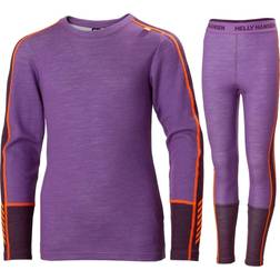 Helly Hansen Junior Lifa Merino Midweight Layer Set - Purple