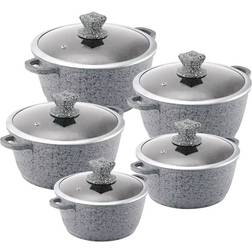 Sq Professional Nessa Granum Serizzo Grey Cookware Set with lid 5 Parts
