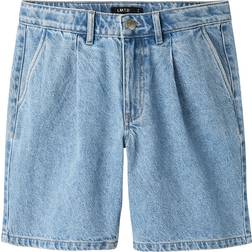 LMTD Kim Long Pleat Shorts - Medium Blue Denim (13241367)