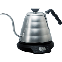 Hario V60 Power Kettle Buono with Temperature Hairline Silver