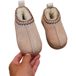 Shein Ultra-Thick Plush Children's Short Boots - Slip-On Beige
