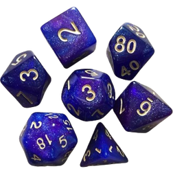 Dungeons & Dragons Polyhedral Dice Purple Blue 7pcs