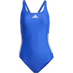 adidas Women's Swimming 3 Stripes C Back Swimsuit - Semi Lucid Blue/Violet Tone