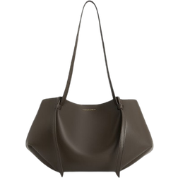 Charles & Keith Calla Tote Bag L - Dark Moss