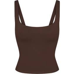 SKIMS x Nike Matte Square Neck Tank - Dark Sepia