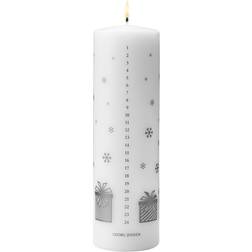 Georg Jensen 2025 Calendar Light White/Sliver Candle 20cm