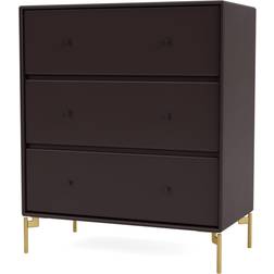Montana Furniture Carry With Legs Balsamic/Brass Chest of Drawer 69.6x82.2cm