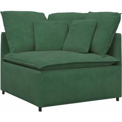 vidaXL Modulsofa Med Hynder Fløjlsstof Mørkegrøn Sofa