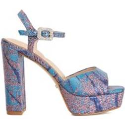Dune London Maycie Platform Block Heel Sandal - Teal