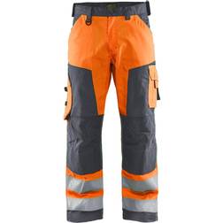 Blåkläder 1566 Hi-Vis Trousers - Orange/Mid Grey