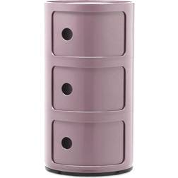 Kartell Classic Opbevaring Med 3 Rum Skuffer Abs Mauve 04967MV Opbevaringsskab